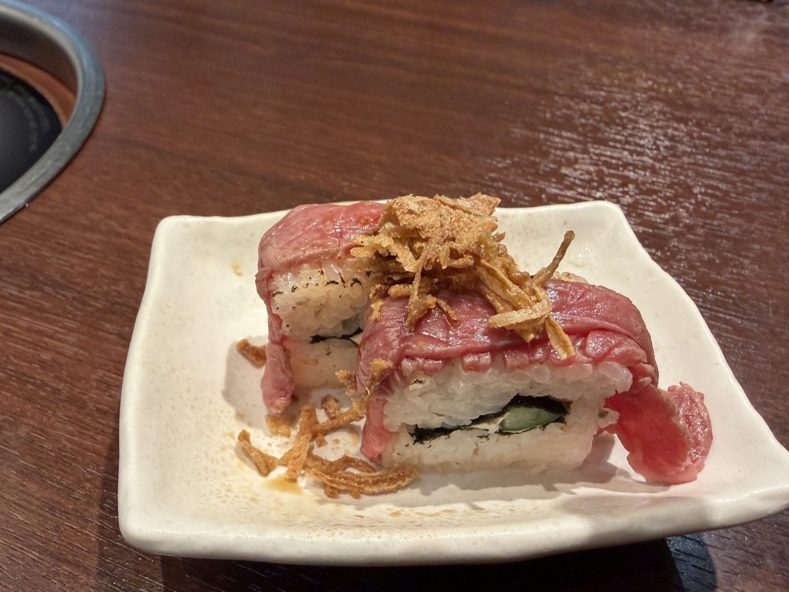 将泰庵 黒毛和牛の押し寿司